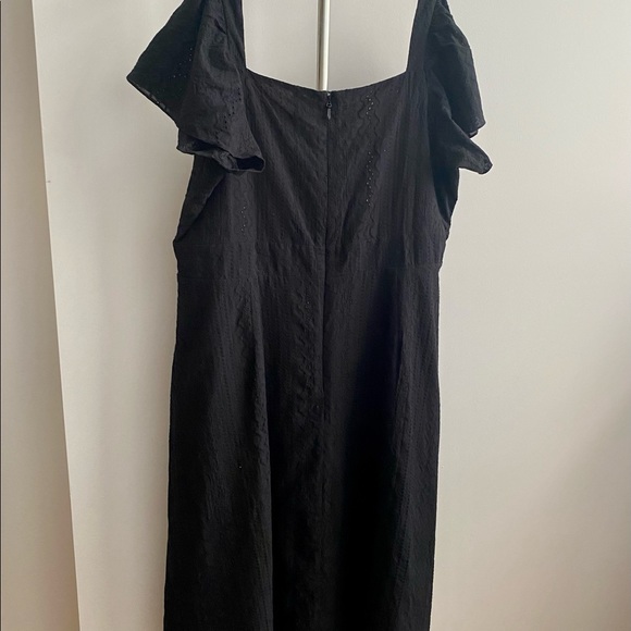 City Chic Black Broderie Anglaise Dress - Picture 2 of 5